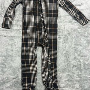 Posh Peanut Black and White Footies One Piece